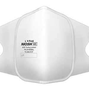 MAGID N95 Respirator Masks with Metal Nose Clip & Latex-Free Elastic Headband, Triple Layer Construction, Foldable (Medium) - 10 Respirators