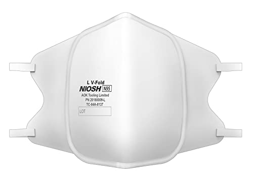 MAGID N95 Respirator Masks with Metal Nose Clip & Latex-Free Elastic Headband, Triple Layer Construction, Foldable (Medium) - 10 Respirators