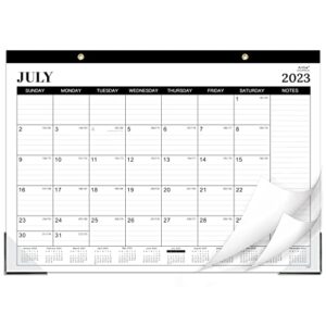 desk calendar 2023-2024 - 2023-2024 desk calendar, july 2023 - december 2024, 18 monthly desk/wall calendar 2-in-1,16.8" x 12", thick paper with corner protectors, large ruled blocks - classic black