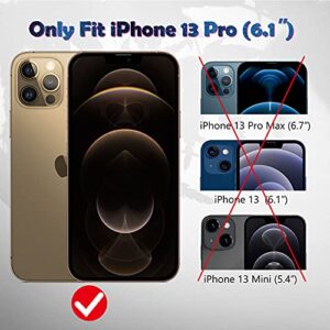 QHOHQ 2 Pack Privacy Screen Protector for iPhone 13 Pro 6.1" with 2 Packs Camera Lens Protector, Full Screen Tempered Glass Film,9H Hardness Anti-Scratch, Anti Spy, Easy to install - Case Friendly