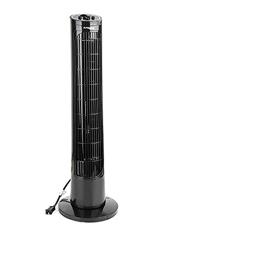 Vipjq 32" Black Tower Oscillating Room Fans With Remote, Quiet Tower Fan Air Supply Outdoor Sleeping Low Noise Oscillating 120 °Tower Fan for Bedroom Office Room