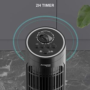 Vipjq 32" Black Tower Oscillating Room Fans With Remote, Quiet Tower Fan Air Supply Outdoor Sleeping Low Noise Oscillating 120 °Tower Fan for Bedroom Office Room