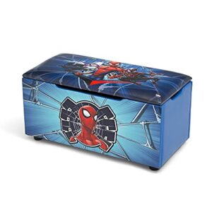 Delta Children Spider-Man Upholstered Toy Storage Bench for Kids | Perfect for Bedrooms and Playrooms