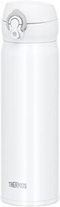 thermos jnl-505 whgy water bottle, vacuum insulated travel mug, 16.9 fl oz (500 ml), white gray