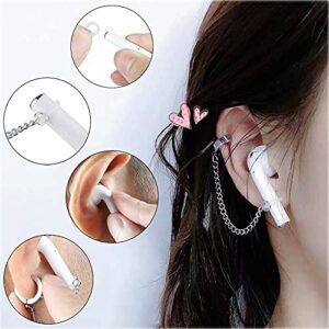 2 Pair Anti-Lost Earring Strap Wireless Earphone Holder Ear Hooks Compatible with Airpods 1 2 3 Pro
