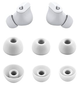 alxcd eartips compatible with beats studio buds, s/m/l 3 sizes 3 pairs soft silicon earbuds tips ear euds set ear tips, compatible with beats studio buds 3 pairs white