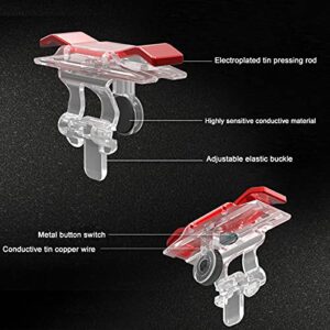 CactusAngui - E9 1 Pair Mobile Phone L1 R1 Fire Button Aim Gaming Trigger Shooter Compatible with PUBG - Red,5.25 x 4.2 x 3.3 cm