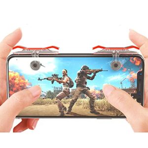 CactusAngui - E9 1 Pair Mobile Phone L1 R1 Fire Button Aim Gaming Trigger Shooter Compatible with PUBG - Red,5.25 x 4.2 x 3.3 cm