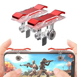 CactusAngui - E9 1 Pair Mobile Phone L1 R1 Fire Button Aim Gaming Trigger Shooter Compatible with PUBG - Red,5.25 x 4.2 x 3.3 cm