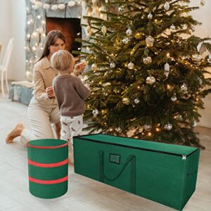 Paerduo Christmas Tree Storage Bag - Fits Up to 7.5 Ft. Tall Disassembled Tree - 20" Height X 15" Wide X 48" Long - Durable 600D Oxford Material- Heavy Duty Xmas Storage Container