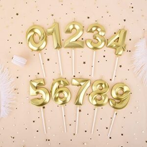 PHD CAKE 2.76 Inch Diamond Gold 1 Number Birthday Candles, Gold Number Candles, Cake Number Candles, Party Celebration