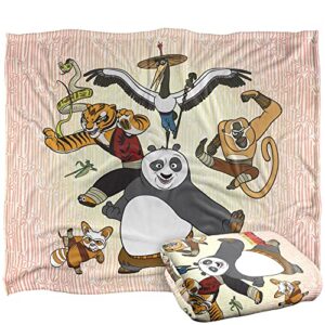 kung fu panda kung fu group officially licensed silky touch super soft throw blanket 50" x 60"