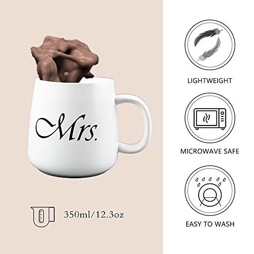 Mr and Mrs Coffee Mugs Set,Couple Gifts,Wedding Presents for Bridal Shower,Engagement Gifts for Couples, Newlyweds Gifts