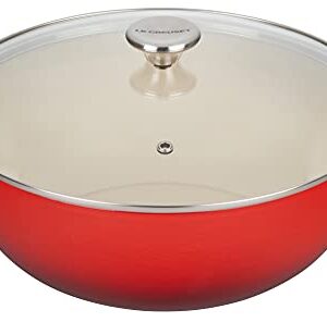 Le Creuset Enameled Cast Iron Chef's Oven with Glass Lid, 7.5 qt., Cerise