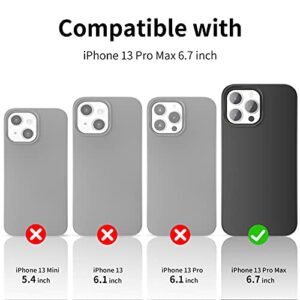 ANEMAT Designed for iPhone 13 Pro Max Silicone Case, for iPhone 13 Pro Max Phone Case Silicone Slim Shockproof Phone Cases Cover with iPhone 13 Pro Maxcase 6.7 inch, Black