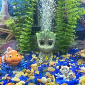 SLOCME Aquarium Groot Air Bubbler Stone Decorations - with Standard Tubing and Fish Tank Air Stone Set