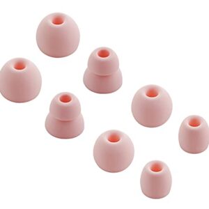 ALXCD Eartips Silicone Earbuds Tips Set Compatible with Powerbeats Pro, 4 Pairs S/M/L/D 4 Sizes Soft Silicone Ear Buds Tips Ear Tips, Compatible with Powerbeats Pro PB Pro 4 Pairs Cloud Pink