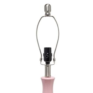 Elegant Designs LT3312-RPK Ceramic Genie Tear Drop Shaped Glossy Table Lamp, Rose Pink