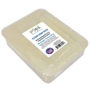 primal elements clear soap base - moisturizing melt and pour glycerin soap base for crafting and soap making, vegan, cruelty free, easy to cut, unscented - 10 pound