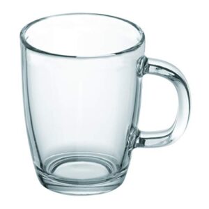 bistro coffee mug single-wall glasses, 12 ounce (2-pack), clear