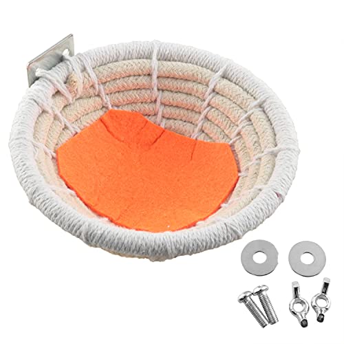 ZRM&E Cotton Rope Bird Nest Warm Beds Small Parrot Cage Hatching Nest 11.5x6cm for Small Birds