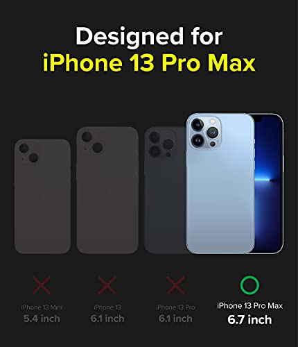 Ringke Fusion-X Compatible with iPhone 13 Pro Max Case, Camouflage Design Hard Back Heavy Duty Shockproof Advanced Protective TPU Bumper Phone Cover - Camo Black