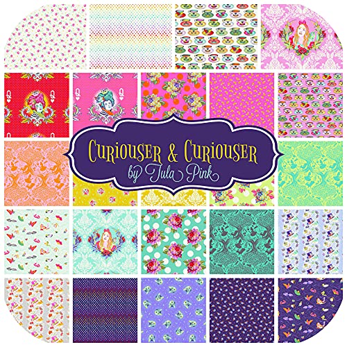 Curiouser and Curiouser Scrap Bag (Approx 2 Yards) by Tula Pink for Free Spirit 2 Yards DIY Quilt Fabric