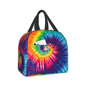 tie dye insulated lunch bag for women reusable lunch box waterproof small lunch tote bags for work travel