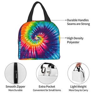 Tie Dye Insulated Lunch Bag For Women Reusable Lunch Box Waterproof Small Lunch Tote Bags For Work Travel