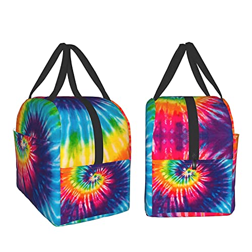 Tie Dye Insulated Lunch Bag For Women Reusable Lunch Box Waterproof Small Lunch Tote Bags For Work Travel