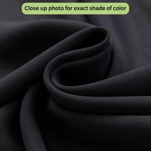 VEGA U Sheer Curtains, Smooth and Soft Rod Pocket Filmy Curtains Weaken Sunlight, Set of 2 Panels (52" W X 96" L, Black)