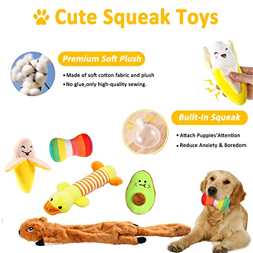 Aipper Dog Puppy Toys 20 Pack, Puppy Chew Toys for Fun and Teeth Cleaning, Plush Squeaky Toys, Dog Treat Dispenser Ball, Tug of War Toys, Puppy Teething Toys, Dog Rope Toys for Medium to Small Dogs