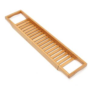 Abilen Bathroom Wooden Bathtub Tray Bath Shelf for Bath Caddy Wine Holder Tub Tray Over Bathtub Rack Support Storage Accessories