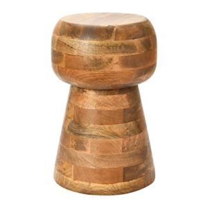 main + mesa cuvee wood stool or end table, natural