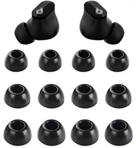alxcd foam eartips compatible with beats studio buds, small medium large 3 sizes 6 pairs soft memory foam earbud tips replacement foam tips, compatible with beats studio buds 6 pairs sml black