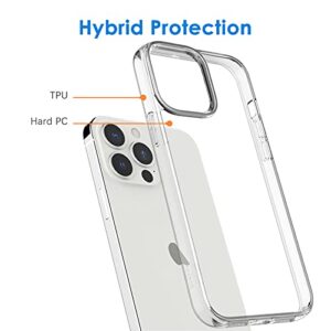 JETech Case for iPhone 13 Pro 6.1-Inch, Non-Yellowing Shockproof Phone Bumper Cover, Anti-Scratch Clear Back (Clear)