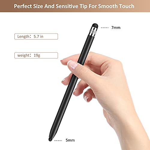 StylusHome Stylus Pens for Touch Screens (2 Pcs), Sensitivity & Precision Stylus, 2 in 1 Capacitive Stylus with 6 Extra Tips for iPad iPhone Tablets Samsung Galaxy All Universal Touchscreen Devices