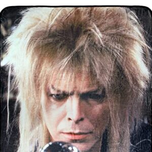 Surreal Entertainment Labyrinth The Movie Jareth The Goblin King Super Soft Fleece Throw Blanket, Black, One Size