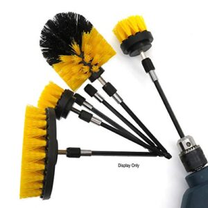 Auto Detailing Drill Brush Set, 4pcs Wheel Cleaner Brushes, Car Cleaner Wash Brush Supplies Kit for Tire, Car Mats, Floor Mat, Bathroom and Auto Power Scrubber Brush Cleaning Sets.