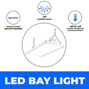 2FT LED High Bay Shop Light, 2FT 321W, 41730Lumens 5000K Daylight Linear Hanging Light for Warehouse Workshop Supermarket (dimmable) (321)