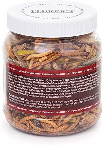 Fluker's Bearded Dragon Medley Treat Food 1.8oz - Includes Attached DBDPet Pro-Tip Guide