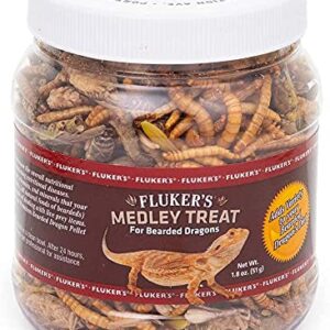 Fluker's Bearded Dragon Medley Treat Food 1.8oz - Includes Attached DBDPet Pro-Tip Guide