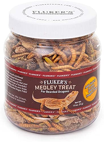 Fluker's Bearded Dragon Medley Treat Food 1.8oz - Includes Attached DBDPet Pro-Tip Guide