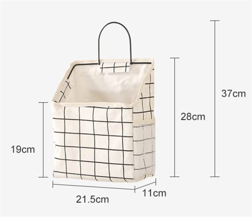 Symmak Storage Bags Hanging Storage Bag Wall Hanging Organizer Bins Pocket Wall Hanging Storage Basket Pocket Storage Bag Organizer for Door Closet Room (2 Packs)