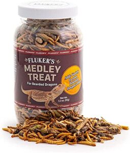 fluker's bearded dragon medley treat food 3.2oz - includes attached dbdpet pro-tip guide