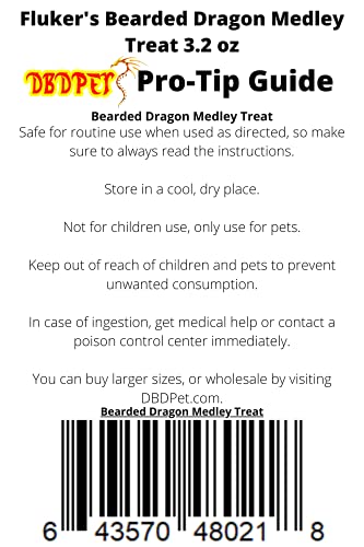 Fluker's Bearded Dragon Medley Treat Food 3.2oz - Includes Attached DBDPet Pro-Tip Guide