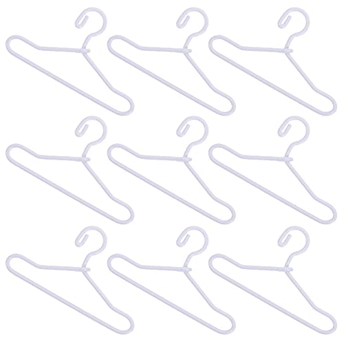 VICASKY Mini Doll Hanger 50pcs Mini Doll Clothes Hanger White Tiny Clothing Dress Gown Hanger Miniature Clothes Hanger Hanging Dress Closet Accessories 4X2. 2CM White Little Hangers