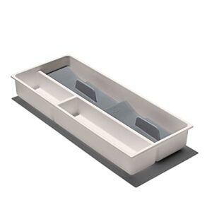 oxo good grips kitchen drawer organizer, compact utensil, white