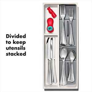 OXO Good Grips Kitchen Drawer Organizer, Compact Utensil, White