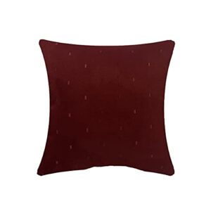 microtex innovation- set of 2 decorative pillows with stuffing included, 18x18 throw pillows with solid colors, filled square cushions for bed, filling 100% polyester fiber, made in usa (wine)